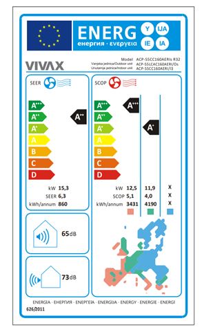Vivax, klima uređaj, ACP-55CC160AERI+ R32 - Slika 2