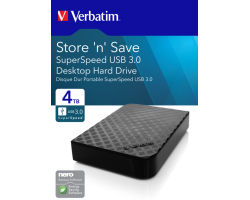 Verbatim 3.5" Store'n Save 4TB vanjski HDD, USB3.0 Gen2, crni - Slika 3