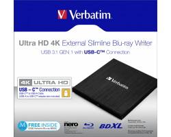 Verbatim Blu-Ray Slimline Ultra HD 4K vanjski snimač - Slika 5