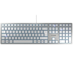 Cherry KC 6000 Slim tipkovnica, USB, bijela/srebrna - Slika 11