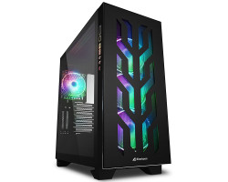 Sharkoon ELITE SHARK CA300T Tower E-ATX kućište bez napajanja, prozirne bočne stranice, prednji/stražnji RGB ventilatori 4×120mm, crno - Slika 11