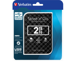 Verbatim 2.5" Store'n'Go 2TB vanjski HDD, USB3.0 Gen2, crni - Slika 3