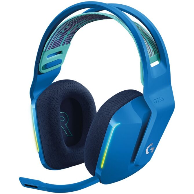 Logitech G733 LIGHTSPEED Wireless RGB Gaming Headset - BLUE, 981-000943