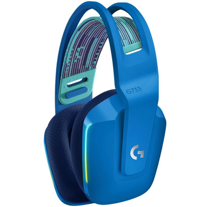 Logitech G733 LIGHTSPEED Wireless RGB Gaming Headset - BLUE, 981-000943