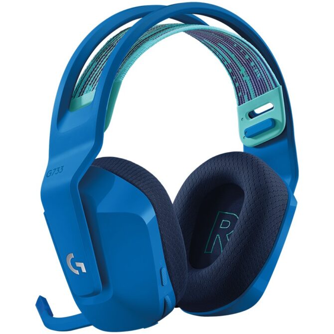 Logitech G733 LIGHTSPEED Wireless RGB Gaming Headset - BLUE, 981-000943