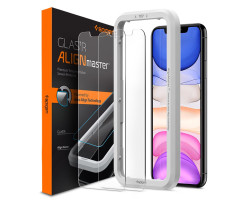 Spigen Align Glas.tR, zaštitno staklo za ekran telefona, 2 kom + okvir za instalaciju - iPhone 11/XR (AGL00101) - Slika 11