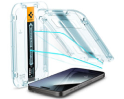 Spigen Glass tR EZ Fit, transparency, zaštitno staklo za telefon, 2 kom - iPhone 15 Pro Max (AGL06872) - Slika 11