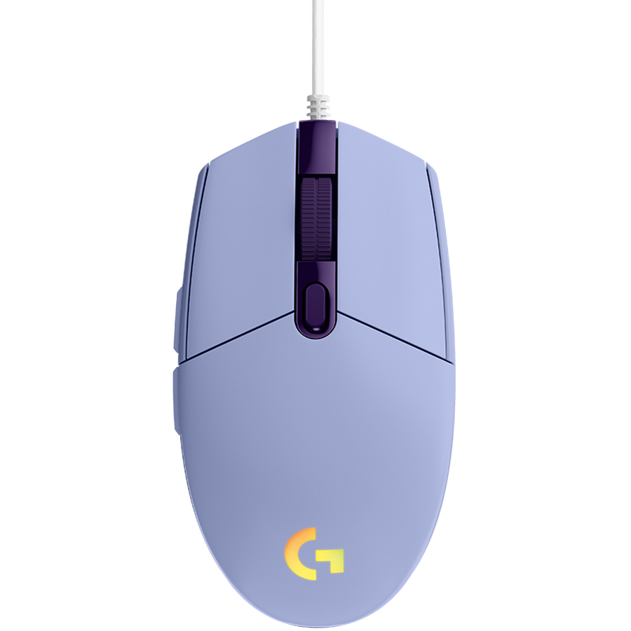 Logitech G102 LIGHTSYNC Corded Gaming Mouse - LILAC - USB - EER, 910-005854