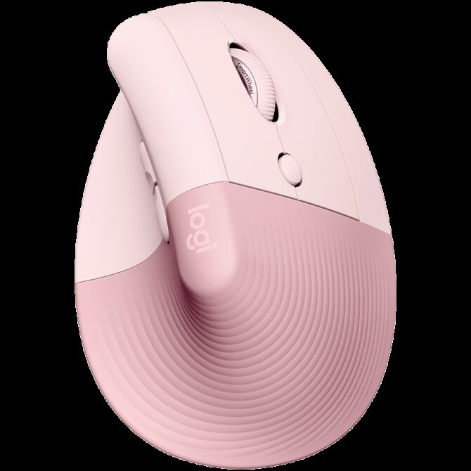 Logitech Lift Bluetooth Vertical Ergonomic Mouse - ROSE/DARK ROSE, 910-006478