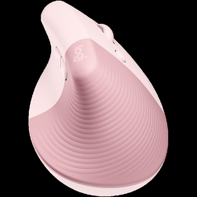 Logitech Lift Bluetooth Vertical Ergonomic Mouse - ROSE/DARK ROSE, 910-006478 - Image 2