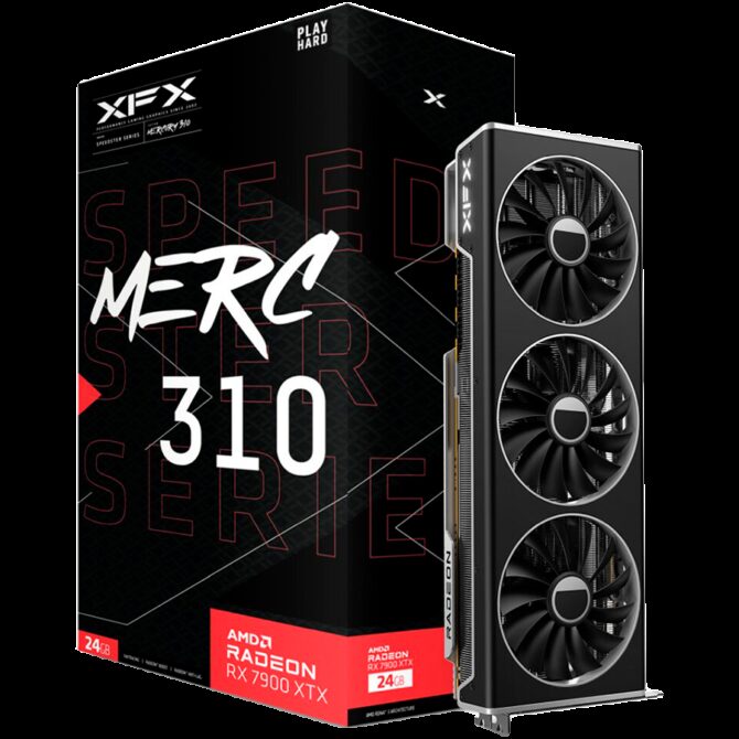 XFX AMD Video Card RX-7900XTX Speedster MERC310 BLACK 24GB GDDR6 384bit, RX-79XMERCB9 - Slika 2