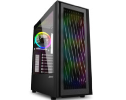 Sharkoon RGB WAVE Midi Tower ATX kućište bez napajanja, prednji/stražnji RGB ventilatori 4×120mm,Type-C (USB 3.2 Gen 2)x1,USB 3.0x2, crno - Slika 17