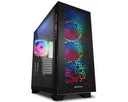 Sharkoon ELITE SHARK CA300H Tower E-ATX kućište bez napajanja, prozirne bočne stranice, prednji/stražnji RGB ventilatori 4×120mm, crno - Slika 17