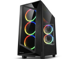 Sharkoon REV200 Midi Tower ATX kućište bez napajanja, prozirna bočna stranica, prednji/stražnji RGB ventilatori 5×120mm, crno - Slika 17