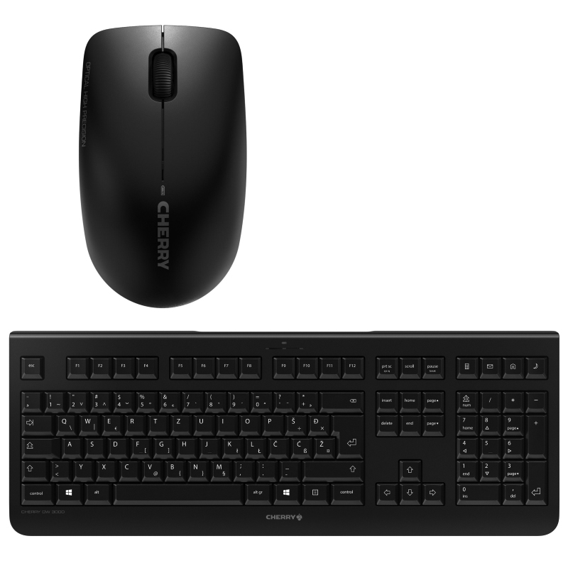 Cherry DW 3000 bežična tipkovnica + miš, crna - Slika 2
