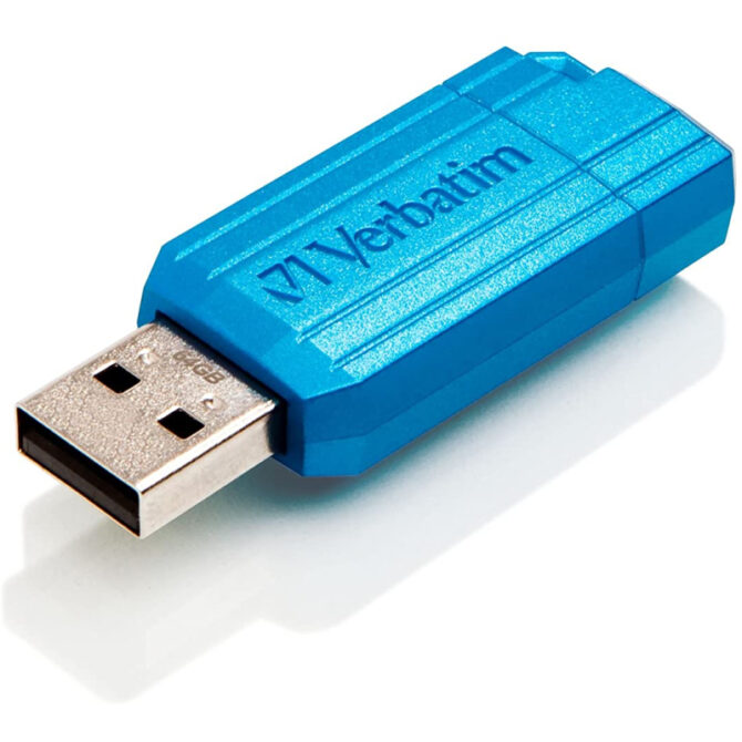 Verbatim USB2.0 PinStripe 64GB, caribbean blue