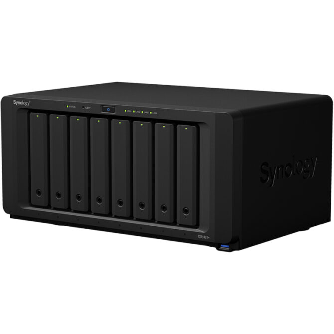 Synology DS1821+ DiskStation 8-bay All-in-1 NAS server, 2.5"/3.5" HDD/SSD/M.2 podrška, Hot Swappable HDD, Wake on LAN/WAN, 4×G-LAN, USB3.0/eSATA - Slika 2