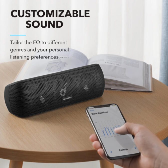 Anker Soundcore Motion+ prijenosni BT5.0 zvučnik, 30W, Qualcomm aptX, IPX7, 12h, crni, A3116H11 - Slika 5