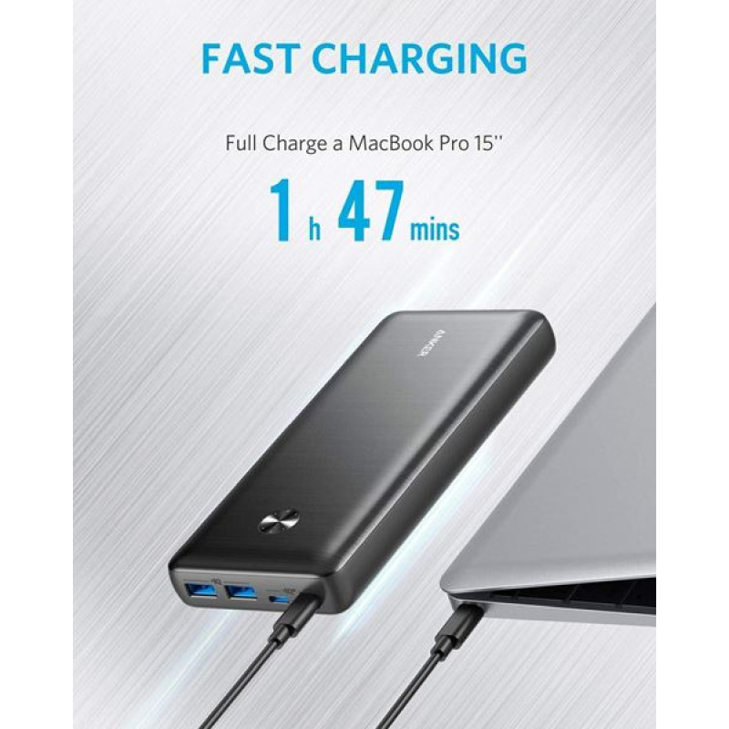 Anker PowerCore III Elite 25600mAh PD prijenosni punjač, PowerIQ, VoltageBoost (2.4A), 2×USB(A), 2×USB-C 87W (input+output+PD), bez adaptera, A1291H11 - Slika 5
