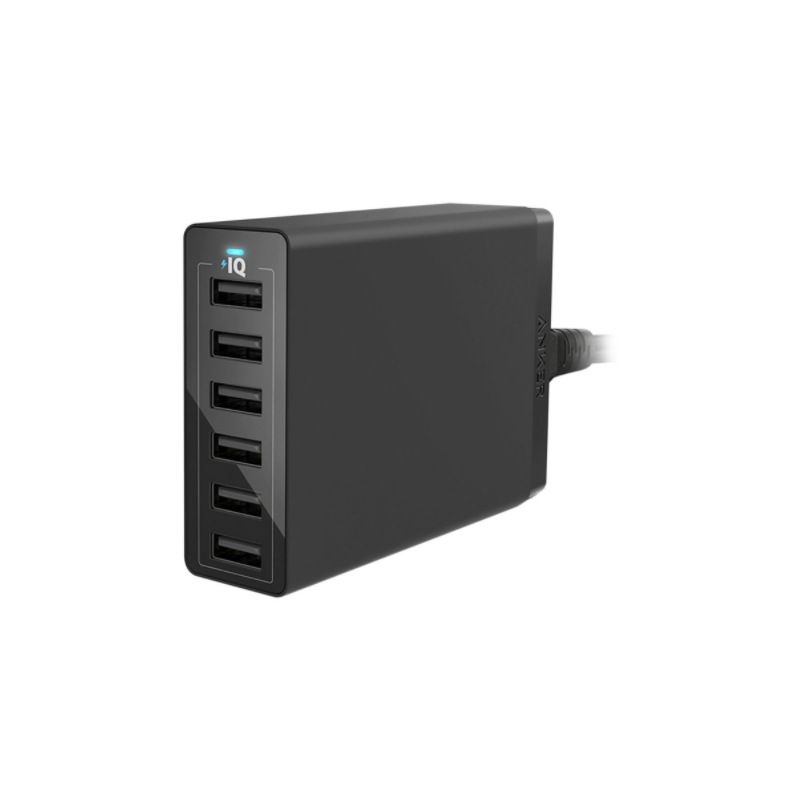 Anker PowerPort 6 stolni adapter/punjač, 6× USB(A) 60W, PowerIQ, VoltageBoost, A2123L12