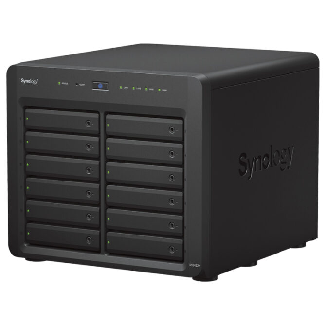 Synology DS2422+ DiskStation 12-bay NAS server, 2.5"/3.5" HDD/SSD podrška, Hot Swappable HDD, Wake on LAN/WAN, Link Aggregation, 4GB DDR4, 4×G-LAN