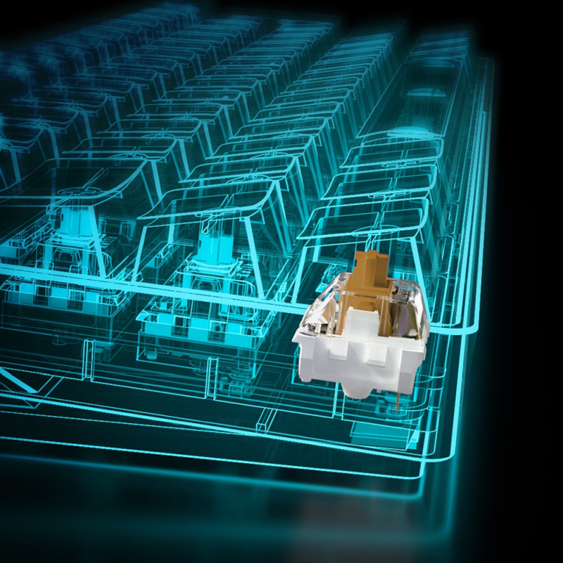 Sharkoon Skiller SGK50 S4, igraća mehanička tipkovnica, RGB LED, Hot-Swap,Kailh Smeđi, USB-C, crna - Slika 4