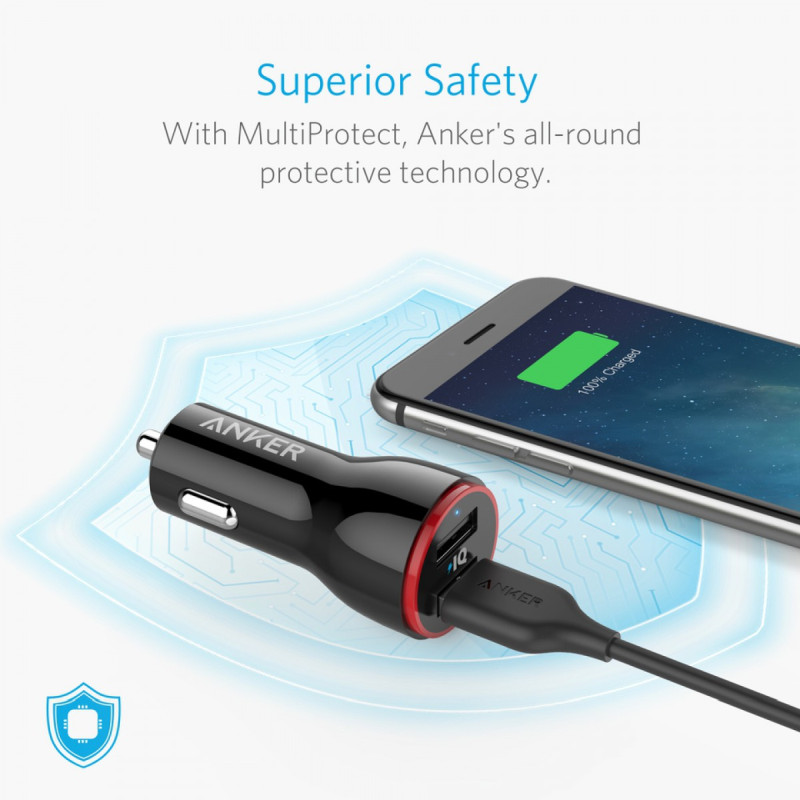 Anker PowerDrive 2 auto punjač 24W, 2×USB-A, A2310G11, A2310G11 - Slika 4