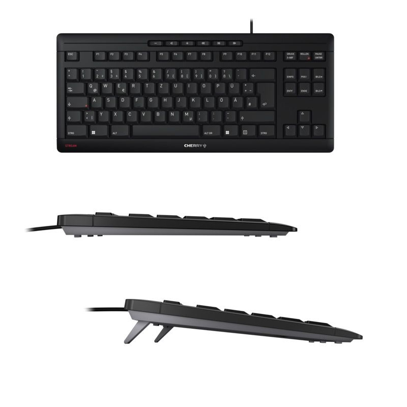 Cherry Stream TKL tiha tipkovnica, crna