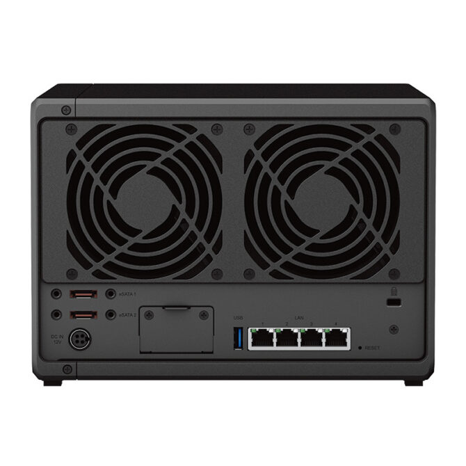 Synology DS1522+ DiskStation 5-bay All-in-1 NAS server, 2.5"/3.5" HDD/SSD/M.2 podrška, Hot Swappable HDD, Wake on LAN/WAN, 8GB DDR4, 4×G-LAN, USB3.2/eSATA