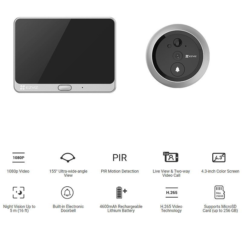 EZVIZ WiFi Smart zvono za vrata sa FHD kamerom