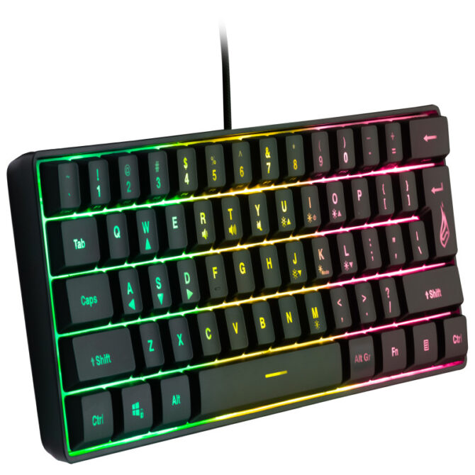 Surefire KingPin X1 Gaming kompaktna igraća tipkovnica, RGB LED, USB, crna - Slika 2