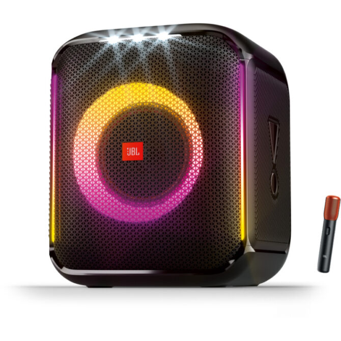 JBL PARTYBOX ENCORE prijenosni bežični BT zvučnik velike snage s JBL bežičnim mikrofonom, 100W, RGB LED osvjetljenje, USB