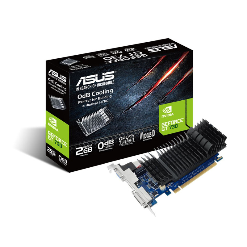 Asus GeForce GT730 2GB GDDR5/64-bit, PCIe 3.0, VGA/DVI-D/HDMI