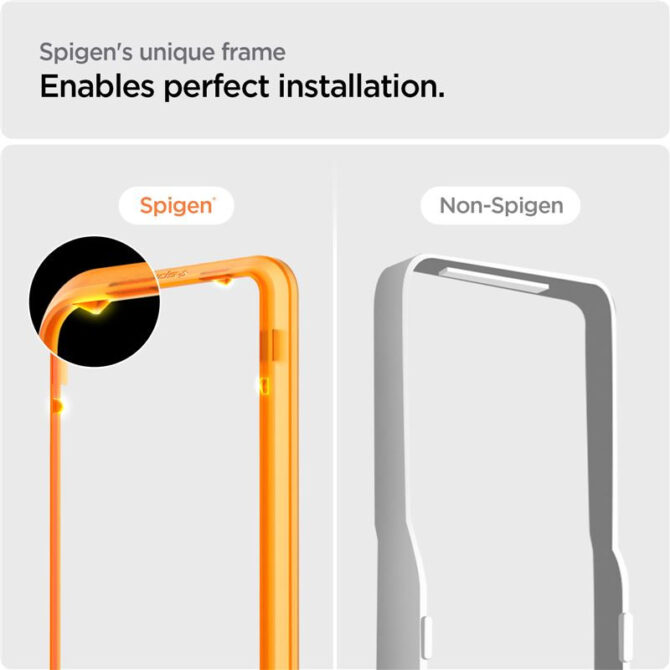 Spigen tR Align Master, zaštitno staklo za ekran telefona,2 kom, crno + okvir za instalaciju, FC black - iPhone 14 Pro Max - Slika 3