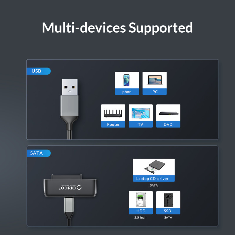 Orico 2.5" SATA HDD/SSD adapter bez kućišta - Slika 5