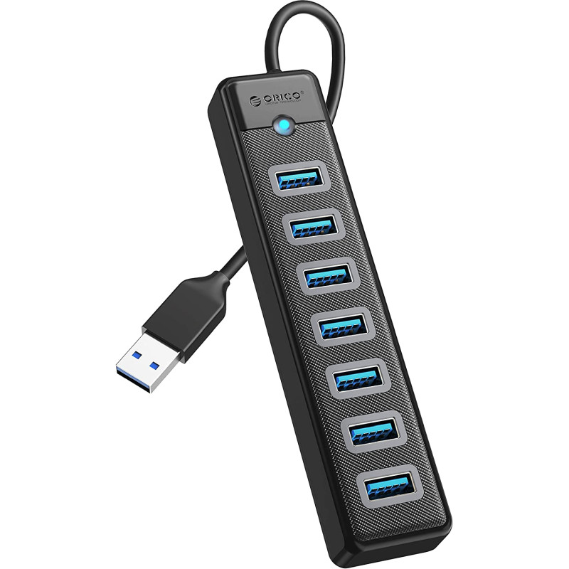 Orico 7-portni USB3.0 Hub, crni (ORICO-PW7U-U3-015-BK-EP)