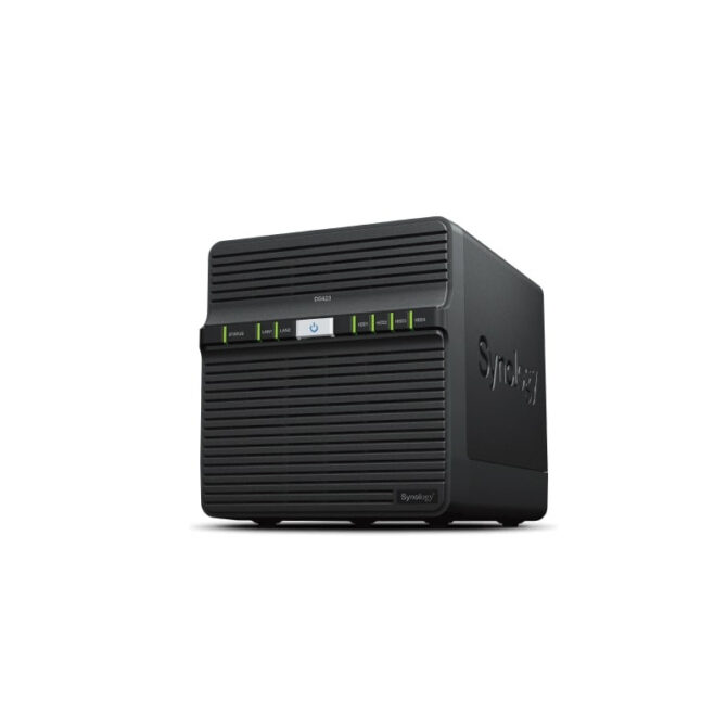 Synology DS423 DiskStation 4-bay NAS server, 2.5"/3.5" HDD/SSD podrška, Hot Swappable HDD, Wake on LAN/WAN, 2GB, 2×G-LAN, 2×USB3.2 Gen 1