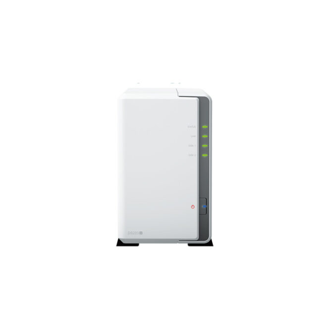 Synology DS223j DiskStation 2-bay NAS server, 2.5"/3.5" HDD/SSD podrška, 1GB DDR4, 1GbE×1, USB3.2 Gen1×2, Wake on LAN/WAN