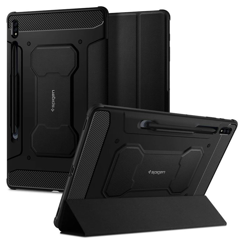 Spigen Rugged Armor Pro, zaštitna maska za Galaxy Tab, crna - Samsung Galaxy Tab S7+/S8+ (ACS01607)