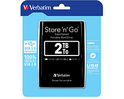 Verbatim 2.5" Store'n'Go 2TB vanjski HDD, USB3.0 Gen1, crni - Slika 3