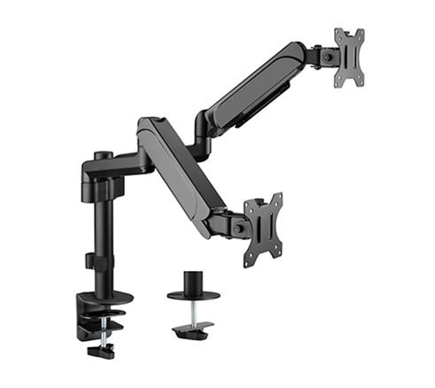 Gembird Adjustable desk 2-display mounting arm, 17”-32”, up to 9 kg