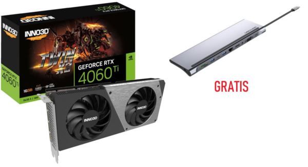 INNO3D GeForce RTX 4060 Ti 16GB TWIN X2 Vention Multi-function Docking station
