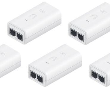 Ubiquiti POE-24-12W-G-WH, Gigabit PoE Injector, 24V 0,5A (12W), 5-Pack
