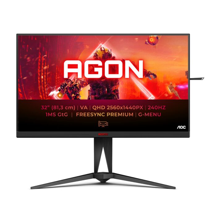 Monitor AOC AGON 31,5", AG325QZN, QHD, 2xHDMI, 2xDP, 240Hz