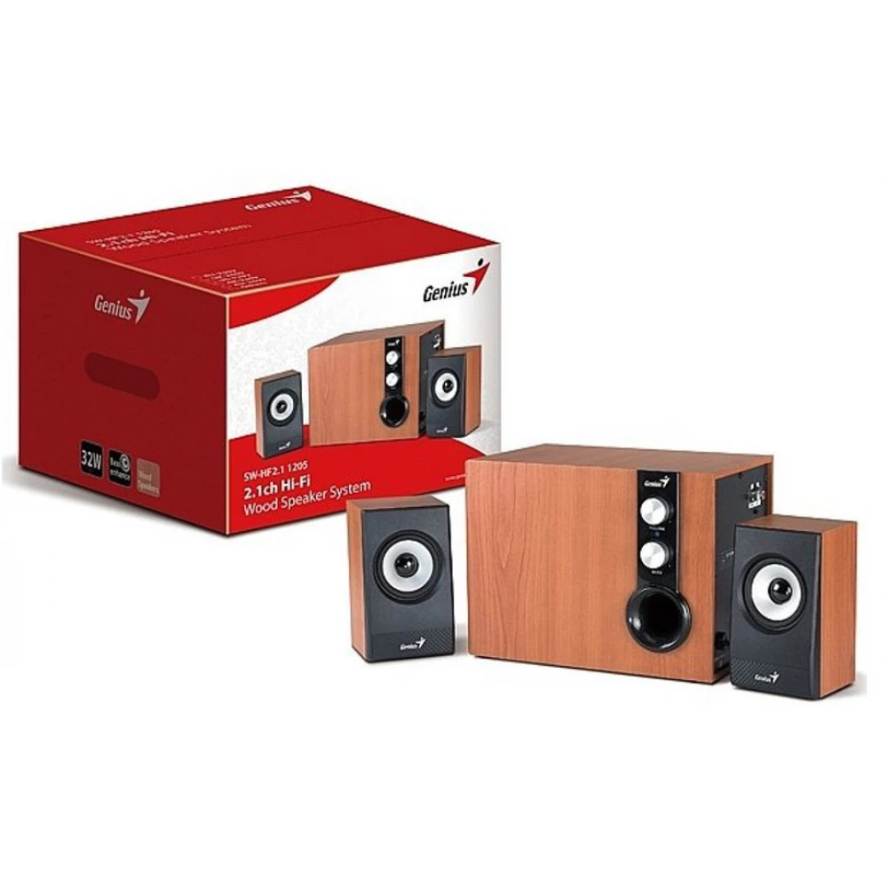 Genius zvučnici SW-HF2.1 1205 II, 36W, drveni - Slika 3