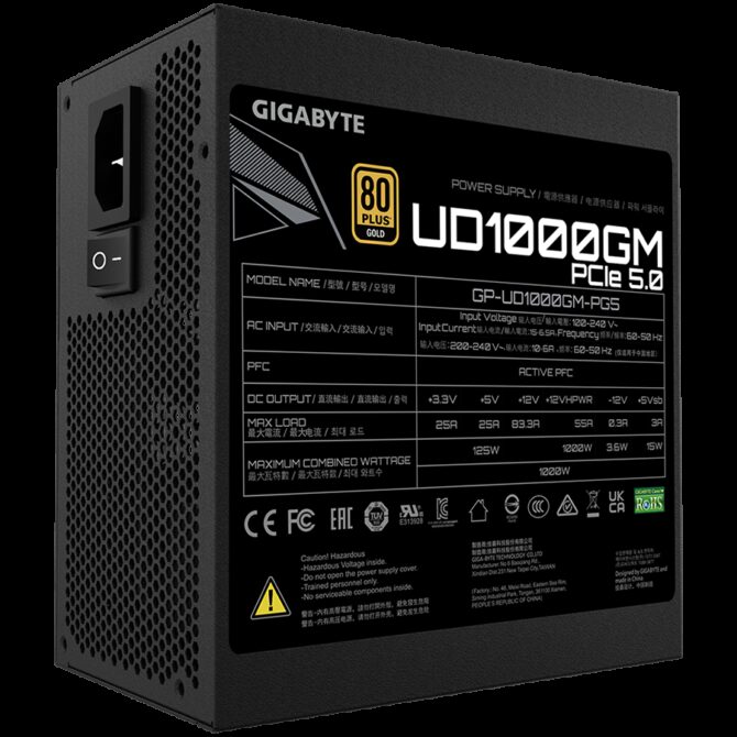 Gigabyte UD1000GM Power Supply 1000W, GP-UD1000GM PG5