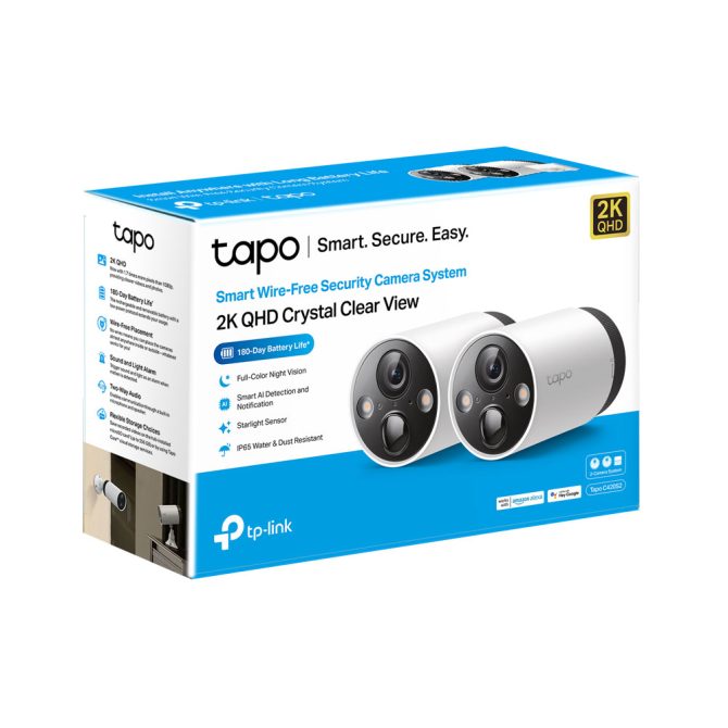 Tapo Smart Wire-Free Security Camera System，2 Camera, TAPO C420S2