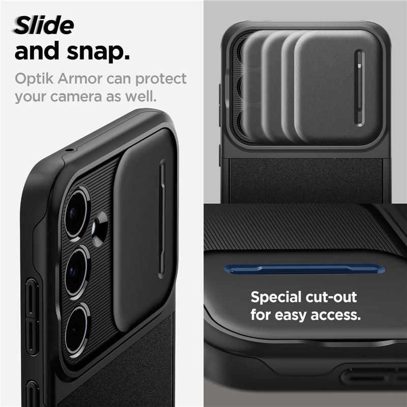 Spigen Optik Armor, crni - Samsung Galaxy A55 (ACS07535) - Slika 5