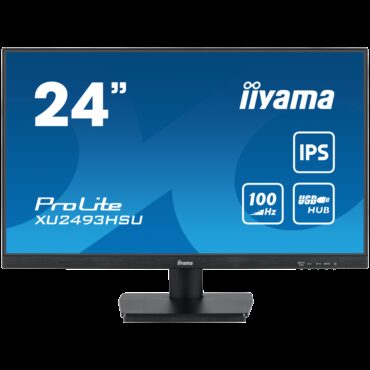 Monitor Iiyama LED XU2493HSU-B6 23.8 IPS 1920 x 1080 @100Hz 250 cd/m² 1000:1 1ms HDMI DP USB HUB Tilt, XU2493HSU-B6
