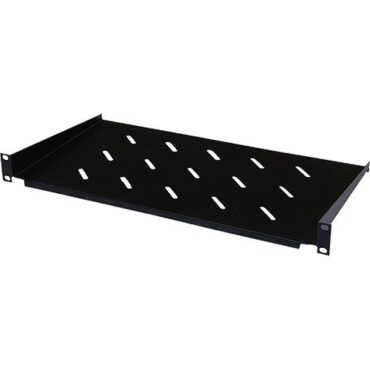 NaviaTec 19" polica za mrežni ormar, 250 mm, 1U, Cantilever, crna